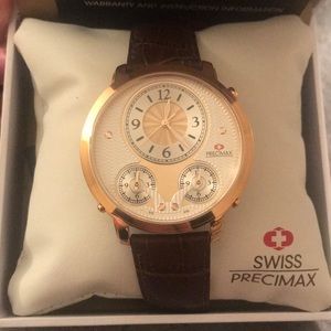 Precimax Roosevelt Swiss Watch New* gold/white
